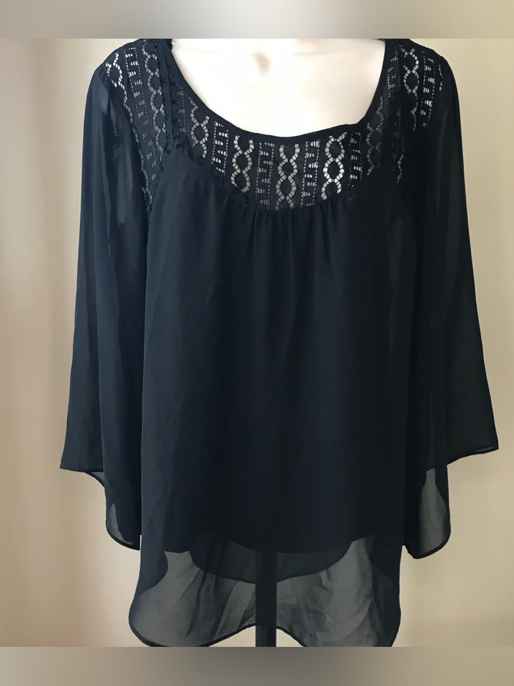 Alyx Black Boho Blouse and Cami Set Size M